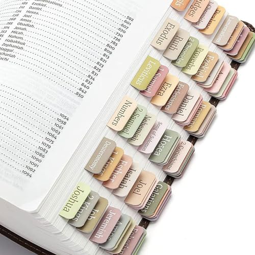 Bzzerumy 75 Aufkleber Laminierte Bibel-Tabs, rosa grau, großes christliches Geschenk für Frauen, leicht zu lesende und anzuwendende Bibel-Journaling-Tabs