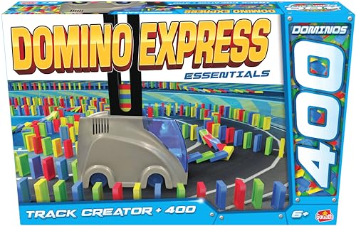 Domino Express Track Creator + 400 Steine, Konstruktionsspielzeug ab 6 Jahren, Domino Spiel für Kinder mit 400 Dominosteinen