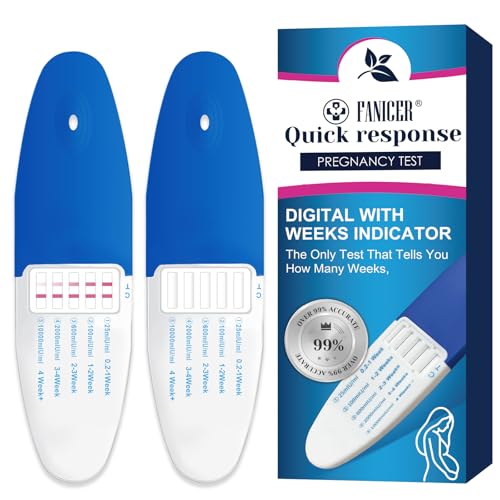2 Stücke Schwangerschaftstest Frühe Erkennung, Pregnancy Test, Schwangerschaftsfrühtests mit Wochenbestimmung, Zuverlässiger Frühtest Schwangerschaft, Schwangerschaft bestimmen