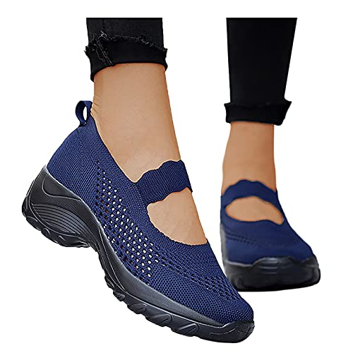 Flache Schuhe Für Damen Elegant Orthopädische Sneaker Lässige Slip On Walkingschuhe Frauen Walkingschuhe Plate Schuhe Outdoor Sportlich Schuhe Bequeme Leistungsstarke Wmshoes Sneakers Schuhe