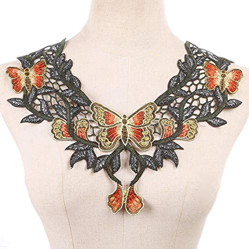 Blumen bestickte Spitze Nähen für Kleidung Applique Diy Accessoire Lieferanten Aufkleber Spitze Ausschnitt Kragen Scrapbooking