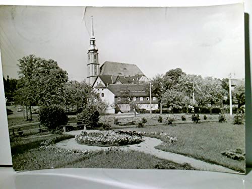Erholungsort Cunewalde im Kreis Löbau. Alte AK s/w. Kirchenansicht, Parkanlage, Autos