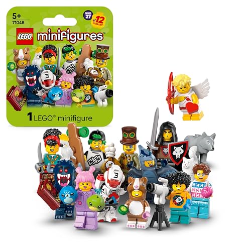 LEGO Minifiguren, Serie 27 Überraschungsbox mit 1 Figur zum Sammeln für Kinder, z.B. Wolfbändiger, Piratin, Steampunk-Erfinder, Geschenk für Jungen und Mädchen ab 5 Jahren 71048