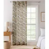 Vargottam Extra Lange, Transparente Vorhänge Mit Blumendruck Für Doppelt Hohe Fenster Und Türen - Set Mit 2 Paneelen, 274,3 cm, Ösen Oben, Lichtfilternde, Bedruckte Georgette-Vorhänge