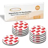 ECENCE Rauchmelder Magnethalter 10 Stück Selbstklebende Magnethalterung für Rauchmelder Ø 50mm schnelle & sichere Montage ohne Bohren und Schrauben für alle Feuermelder und Rauchwarnmelder