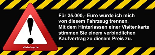 Kaufvertrag 25k Autoverkauf für Fahrerscheibe Aufkleber Autoaufkleber Sticker Vinylaufkleber Decal