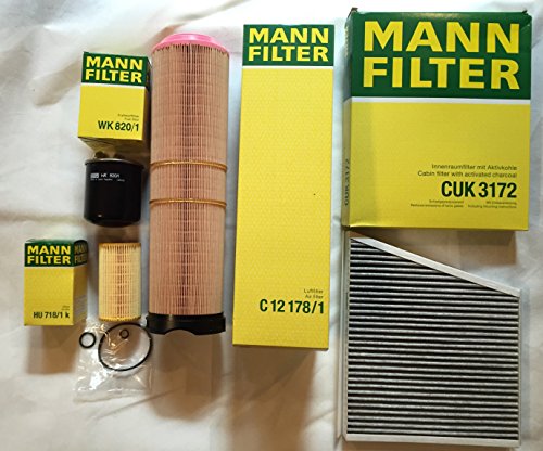 MANN Filter Set ÖLFILTER LUFTFILTER AKTIVKOHLEFILTER KRAFTSTOFFFILTER E-Klasse W211 S211 200 220 270 CDI