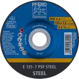 PFERD Schruppscheibe, 5 Stück | 125 x 7,2 x 22,23 mm, gekröpft, PSF STEEL | 69298071 für Stahl