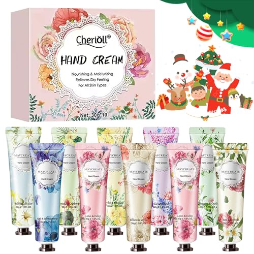 Handcreme Mini, Handcreme Weihnachten, 10 Pack Weihnachtsgeschenke, Kleine Geschenkset Für Frauen Und Männer, Hände Fuß Feuchtigkeitscreme 