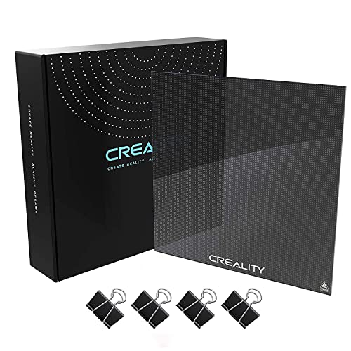 Creality Ender 3 Glasplatte, Upgrade Glasplatte Druckbett mit 4 Clips Verbesserte 3D Drucker Plattform, 235x235x4mm for Ender 3/ Ender 3 Pro/Ender 3 V2/ Ender 5/ Ender 5 Pro (Glasplatte Druckbett)