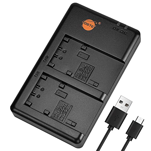 DSTE Fast Charging USB Dual Batterie Ladegerät Compatible für Sony NP-FP50 NP-FP90 NP-FH50 NP-FH100 NP-FV50 NP-FV70 NP-FV100