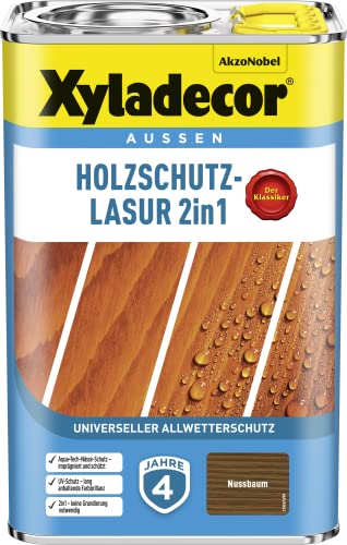 Xyladecor Holzschutz-Lasur 2 in 1, nussbaum, 4L