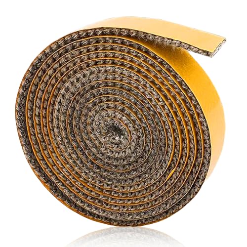 Kamin Dichtband, Selbstklebend Dichtung, Kamin Ofenrohr Dichtband, Hitzebeständiger Ofendichtschnur, Kamindichtung, Dichtung für Kaminofen, für Rauchrohr, Kamintür, Smoker, Ofen, 3mm × 15mm × 300cm