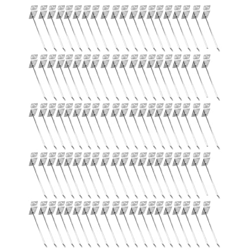 100 Stück Lamellen-Wandhaken, Robuste Lamellenwandhaken aus Aluminiumlegierung, Stecktafel, Gitterwand-Ausstellungshaken für Supermärkte, Handygeschäfte, Juweliergeschäfte