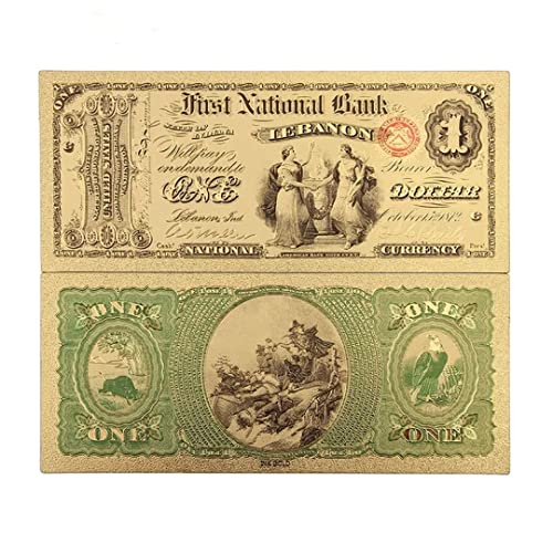 YIQILAFADA 24 Karat vergoldete Dollarscheine – 1, 2, 5, 20, 50, 100, 1000 USD Goldfolie