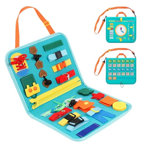 Filz Learning Board, Pädagogische Filzkindstuhl Ruhige Spielzeug- und Reiseaktivitäten, Bildungslernaktivitäten, Vorschullernaktivitäten, die das sensorische Board für Mädchen entwickeln