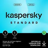 Kaspersky Standard Anti-Virus 2025 | 1 Gerät | 1 Jahr | Umfassender Schutz | Online-Banking Schutz | Leistungsoptimierung | PC/Mac/Mobile | Aktivierungscode per Email
