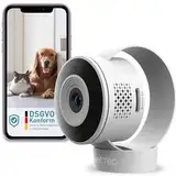 PetTec® Cam Lite - 3MP Haustierkamera Hundekamera mit App [OHNE ABO-Falle] - Katzen & Hunde Kamera Zuhause mit Bewegungserkennung & Nachtsichtfunktion - Pet Cam mit Geräuscherkennung & Sprachfunktion