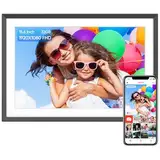 ARZOPA Digitaler Bilderrahmen 15,6 Zoll FHD Touchscreen Elektronischer Bilderrahmen Groß mit 32GB Frameo Bilderrahmen Digital WALN Fernfreigabe von Fotos und Videos mit Wetter Musik