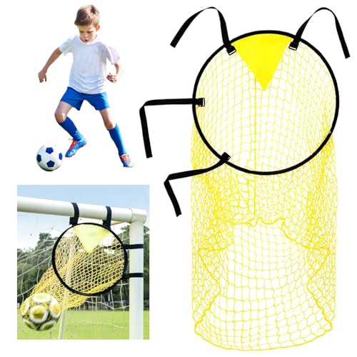 ATSGJLZN Fussballtor Torwand,Fussball Trainingszubehör,Fußball Zubehör Torzonen Fokus für Training Fussballtore für Garten Kinder Schussgenauigkeit Verbessern(45x60cm,Gelb)