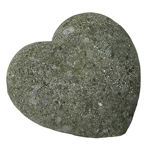STONE art & more Stein Herz 30cm, grüner Lavastein, Naturstein, Garten Deko, Grabschmuck, Steinmetzarbeit, Unikate, frostfest