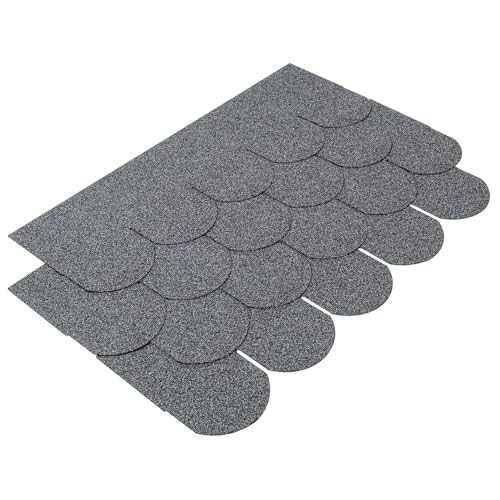 Bitumen Dachschindeln Schindeln Bitumendachschindeln wetterfest vielseitig einsetzbar für Gartenhaus Carport und mehr Alternative zu Metall-Dachplatten 21 Stück 3 m² (Grau)