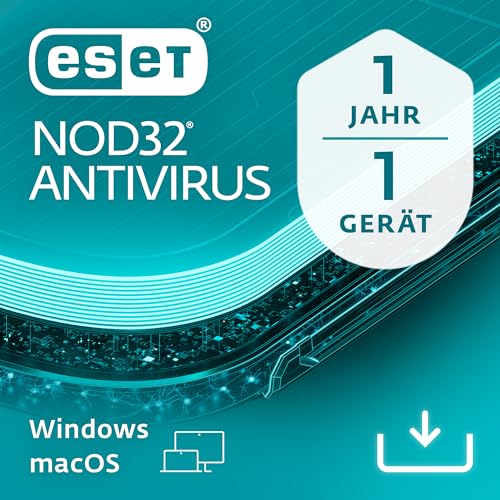 ESET NOD32 Antivirus 2025 | 1 Gerät | 1 Jahr | inklusive Gamer-Modus, Schutz vor Ransomware und Phishing, geringe Systembelastung | Windows, macOS| Offizieller deutscher Aktivierungscode per E-Mail
