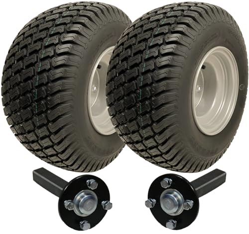Parnells - Atv-Anhänger-Set, 2 Stück 18 x 8,50-8 Räder + 2 Stück 4 x M12 100 mm Pcd-Nabe und 35 mm x 35 mm Achsschenkel, 4-Lagiges Wanda P332, 750 kg, 455 mm Höhe, 210 mm Breite