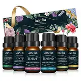 Janolia Ätherisches Öle Set, Upgrade-Paket,Reines Natürliche Duftöle Set für Diffuser Entspannung Schlaf verbessern