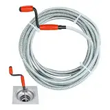 JAADU Rohrreinigungsspirale, 5m x 6mm Edelstahl Flexible Rohrspirale, Rohrreinigungsspirale, für die Reinigung von Toilettenspülbecken und Küchenrohren Abflussreinig
