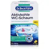 Dr. Beckmann Aktivkohle WC-Schaum Selbstaktivierender Schaum 3x100 g Zitrus Duft