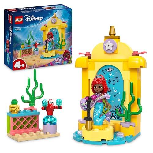 Lego ǀ Disney Princess Arielles Musikbühne, Bauspielzeug für Kinder mit 2 Figuren, Geschenkidee für Mädchen und Jungen ab 4 Jahren sowie für Fans der TV-Serie, Kinderspielzeug 43235