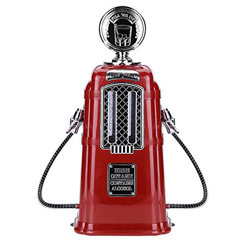 VBESTLIFE Double Guns Wein Getränkepumpe,1000cc Alkohol Bier Dispenser für Bars, Hotels, Teehäuser, KTV, Familie usw.(Rot)