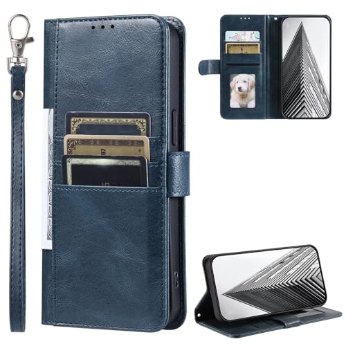 Rnrieyta Miagon Handyhülle für Realme C67,Hülle PU Leder Klappbar Schutzhülle Tasche Wallet Brieftasche Cover Flip Case Standfunktion 6 Kartenfächern