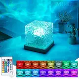 RIRIDAMAI Ocean Lamp,Wasserwellen Lampe 16 Farbe mit USB,Polarlicht Lampe Aufladbar,Wasser Lampe,Wellen Lampe Ozean,Nachtlicht Tischlampe Sternenhimmel Projektor für Kinder Erwachsene Zimmer Deko