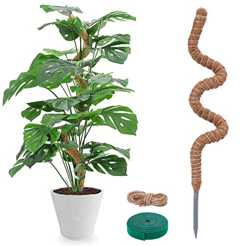 Moosstab für Monstera - 120cm Biegsame Pflanzenstütze für Indoor, Rankhilfe Monstera, handgemachte Coco Coir Pole Pflanze Unterstützung für Creeper Pflanzen wachsen nach Oben