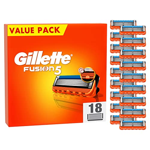 Gillette Fusion 5 Rasierklingen für Rasierer, 18 Ersatzklingen für Nassrasierer Herren mit 5-fach Klinge, Made in Germany