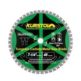 KURSTOL TCT Kreissägeblatt für Metall - 184mm 48T Hartmetall-Trennscheibe Bohrung 15.875mm für Stahl, Edelstahl, Nickel, Titan, Eisenmetalle, Stahlrohre