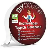 DIY Doctor Teppichklebeband Doppelseitig extra stark - 1x 21 mm x 20 m Teppich Klebeband - Doppelseitig Klebeband für den privaten und professionellen Gebrauch - Doppelseitiges Klebeband Teppich