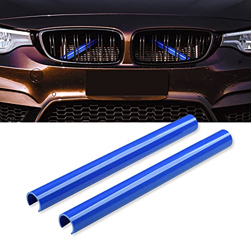 AggAuto 1 Paar Front-Kühlergrille Einsätze, Grill Inserts, Kühlergrillstreifen für BMW 1 Serie F20 F21, 2-S F22 F23 F45 F46, 3-S F30 F31 F34, 4-S F32 F33 F36, 5-S G30 G31, 6-S G32, 7-S G11 G12(Blau)