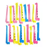 JZK Niedliches Tier-Lineal, 15 cm, Kunststoff, Giraffen-Lineal, gerades Lineal, Kawaii-Lineal für Kinder, Partygeschenke, Partytütenfüller für Jungen und Mädchen, 20 Stück