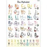 PACKLIST® ABC Poster Für Kinder XXL DIN A1 84x60 cm. Original Exklusives Design Perfekt Zum Schreiben Lernen. Alphabet Poster Für Kinder. Schön Zur Wanddeko Kinderzimmer. ABC + Zahlen Alphabet Lernen