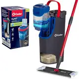 O-Cedar H2prO Flaches Wischmopp-System, schnelles Reinigungswerkzeug, Reinigung mit sauberem Wasser, maschinenwaschbar, wiederverwendbar, Mikrofaser-Wischpad, sicher auf Holzböden, Vinyl, Fliesen,