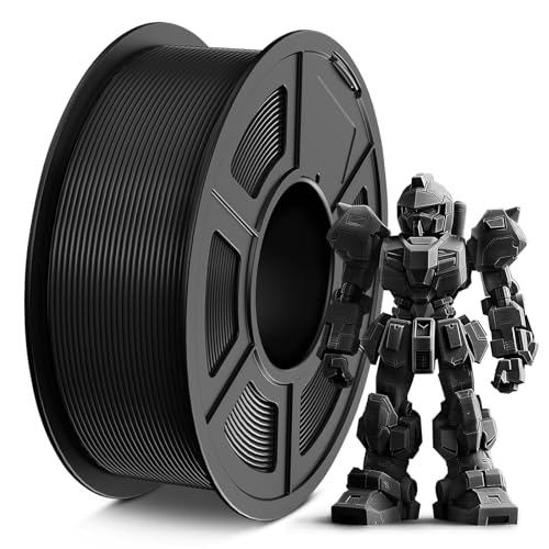 TECBEARS PETG Filament 1.75 mm Schwarz, Stärker Zähigkeit PETG 3D Drucker Filament, 1kg Spule, Maßgenauigkeit +/- 0,02 mm, Kompatibel mit FDM Drucker