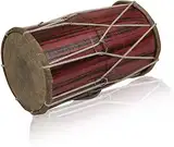 Handgefertigtes Holz- und Leder-Trommel-Set, klassisches indisches Folk-Tabla-Trommel-Set, Handschlagtrommeln, Weltmusikinstrumente, Punjabi Dhol Dholak Dholki, lustige Geschenkideen zum Geburtstag