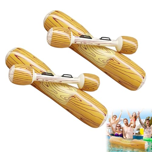 YANGUN Aufblasbare Pool Spielzeug Erwachsene Battle Log Raft, 2 Sets Aufblasbares Wasserspielzeug mit Aufblasbare Kampfbalken, Wassersportspiele Float Spielzeug für Sommer im Freien, Poolparty, Beach