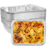 SHUESS 30 Stück Grill Aluschalen Groß 5000ML, 37 x 26 x 7 cm Grillschalen Aluminium, Einweg Aluminiumfolie Schalen für Weihnachten Silvester Party Buffet