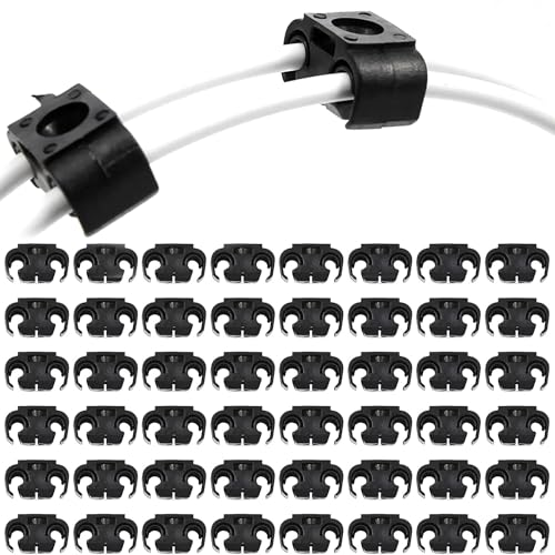 50PCS Auto Bremsleitung Clip Bremsleitung Halter Bremsschlauch Clip Schwarz Kunststoff Bremsleitung Bremsschlaeuche Doppelt Clip Allgemeines Automobilzubehö