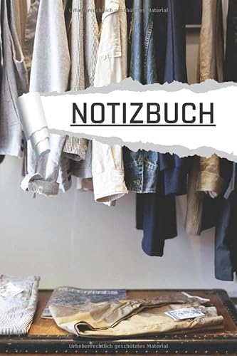 Notizbuch: Modegeschäft und Kleidung liniert I DIN-A5 I 120 Seiten in Cremefarben I Journal