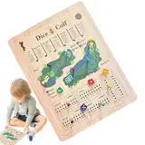 Desk Golf Game, Tabletop Golf Dice Game, Funny Family Golf Game, Unique Tabletop Family Game, Tabletop Strategy Golf Game, 21.5x28x0.5cm Strategy Board Game for Family & Strategy Games